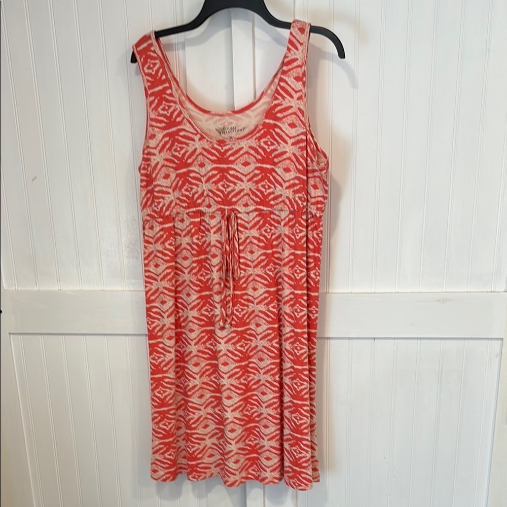 Natural Reflections orange &  White swim coverup size XL